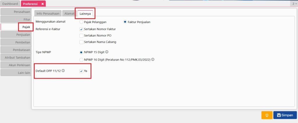 Cara merubah ppn 12% di accurate online